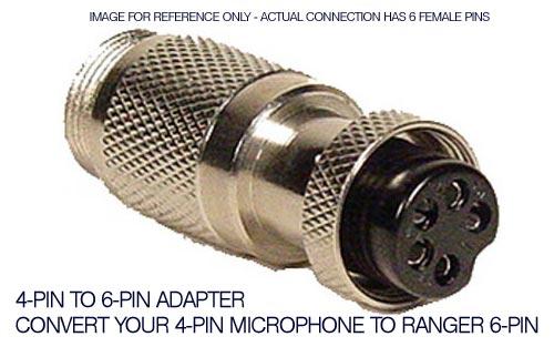 C4PRCI6 Microphone Adapter 4 Pin to 6 Pin Ranger