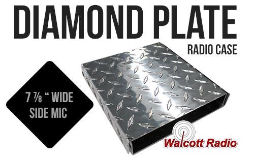 Diamond Plate Replacement Radio Case for DX Sized Radios - SIDE MIC