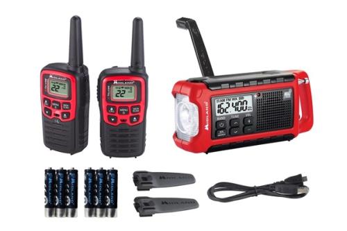 Midland EX210VP E+READY Bundle Crank Radio and Pair of FRS Hand Helds