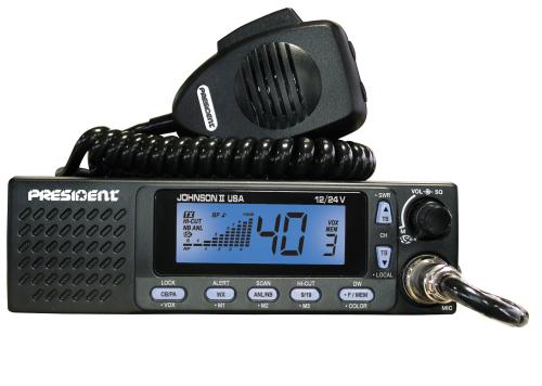 President Johnson II 12/24 Volt 40 Channel CB Radio with SWR Meter