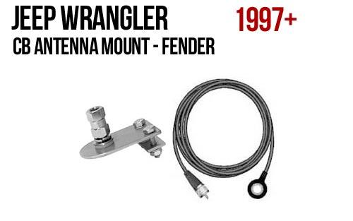 Firestik - MKJ4R - Jeep Wrangler Hood/Fender Channel Antenna Mou