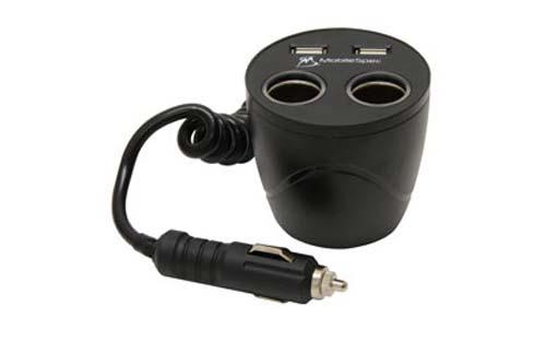 MobileSpec MSCUP22USB 12-Volt 2+2 Cup Holder Power Outlet