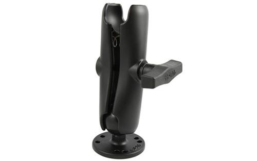 RAM Mount 1.5in Ball Double Socket Arm with 2.5in Round Base