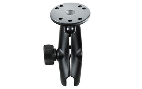 RAM 1in Diameter Ball Double Socket Arm with 2.5in Round Base