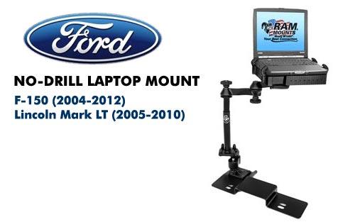 RAMVB109ASW1 No-Drill Laptop Mount for Ford F-150 04-13 Lincoln