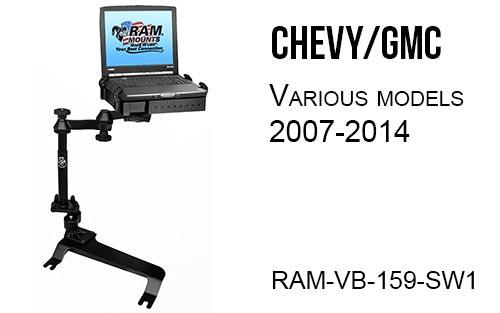 RAM RAM-VB-159-SW1 Chevy GMC Laptop Mount various models 2007-2014