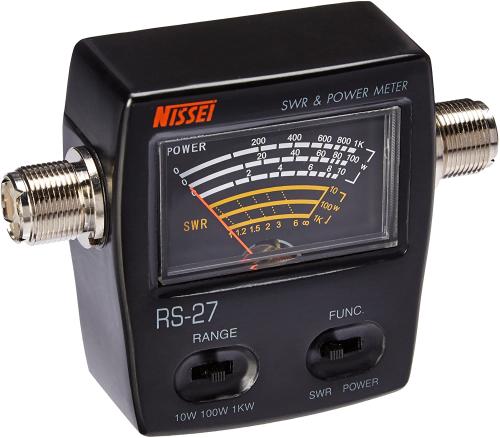 Nissei RS-27 CB / 10M In-Line Power and SWR Meter