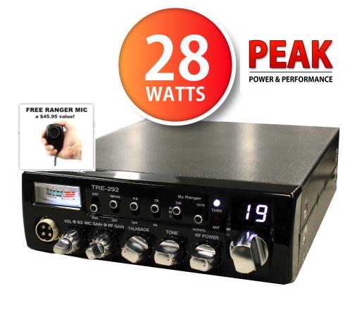 Texas Ranger TRE292 CB Radio with Roger Beep - Peaked To Max