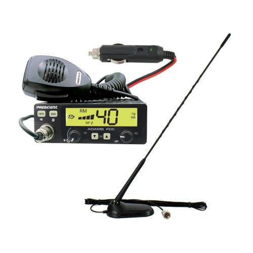 President Adams FCC CB Radio and New Virginia Antenna Package - Complete CB Radio System