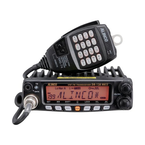 Alinco DR-138MkII mobile 2 meter transceiver and backlit keypad microphone