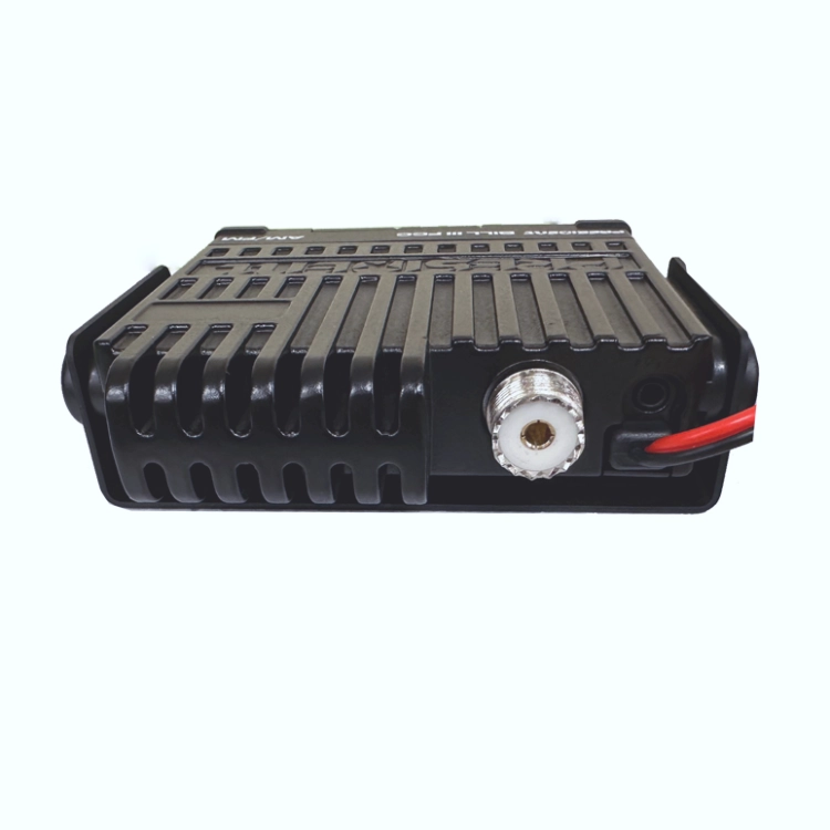 Bill3 CB back view with SO-239, attached power cord, and external speaker jack