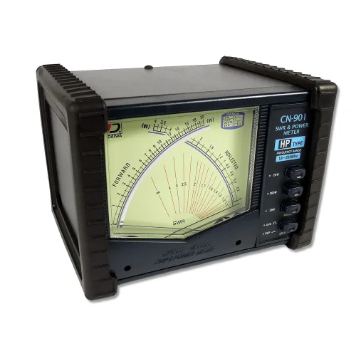 Daiwa CN-901HP Cross-needle SWR & Power Meter front side angle view