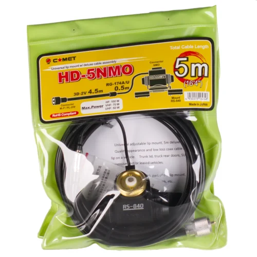 Packaging for the Comet HD-5NMO mount and cable