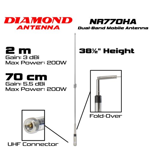 Diamond NR770HA Dual-Band Mobile Antennas