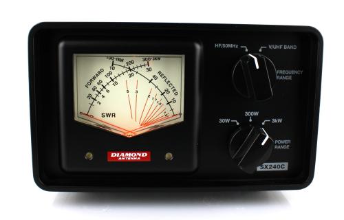 Diamond Antenna SX240C Cross Needle SWR Power Meter HF/UHF/VHF