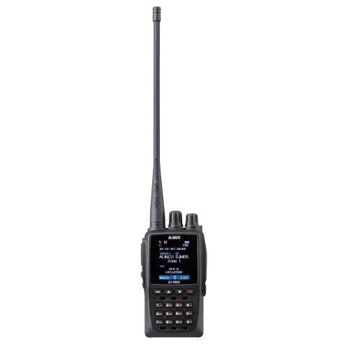Alinco DJ-MD5XLT Dual Band DMR VHF UHF HT with GPS with rubber ducky antenna