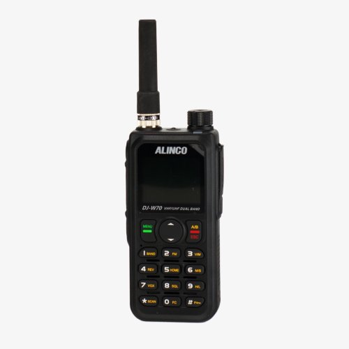 Alinco DJ-W70HT 8W Dual Band Ham Radio Bundle with Remtronix REM-420UV Stubby 2.75in Antenna