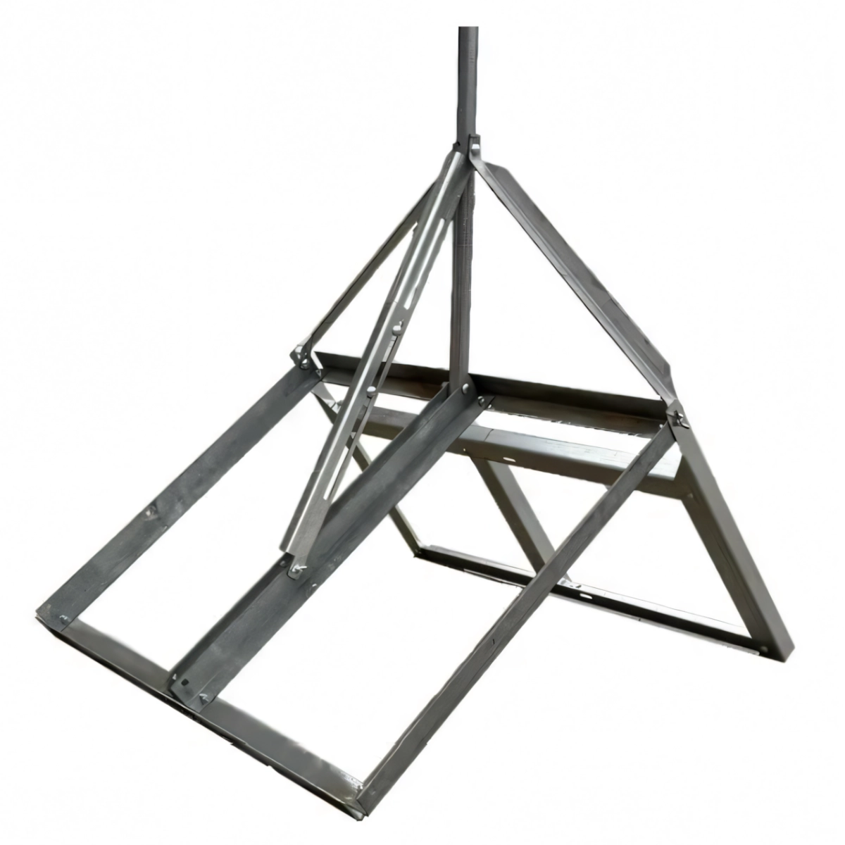 Easy Up Non Penetrating Peak Roof Mount and Mast