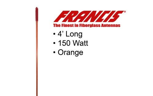 Francis Fiberglass CB Antennas 4 Foot CB24 Orange