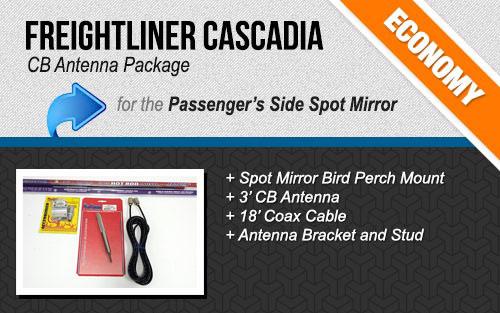 Freightliner Cascadia Spot Mirror Antenna System Package