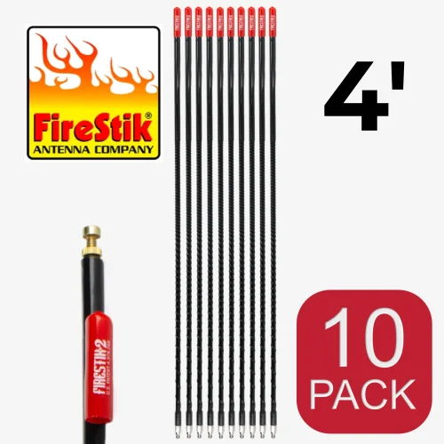 10 Pack Firestik 4ft CB Antennas 