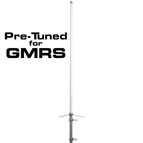 Pre-tuned GMRS Base Antenna with 6 dBi gain - 5' Tall