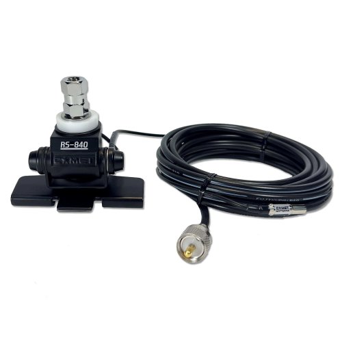 Comet HD-5 3/8x24 thread lip antenna mount with 16.5 feet of coax and PL-259 connector