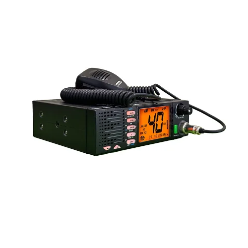 Side view of the JFK III Fcc with front mounted speaker and dynamic RX / TX lighting
