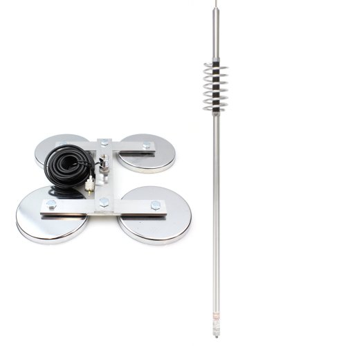 10,000 Watt Ultimate Magnetic CB Antenna Combo with Quad Magnet Mount