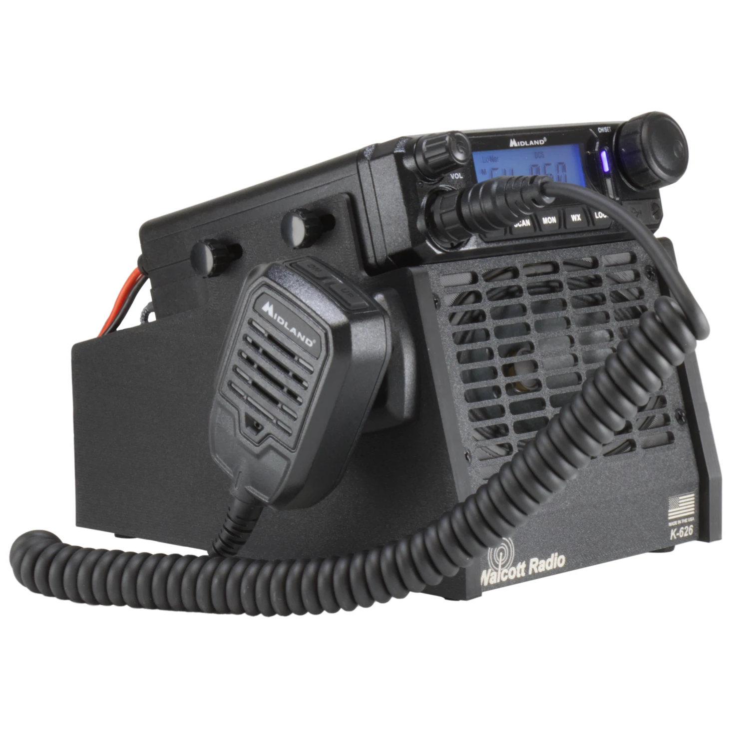walcott radio k-626 with base station conversion kit for midland mxt500 gmrs radios