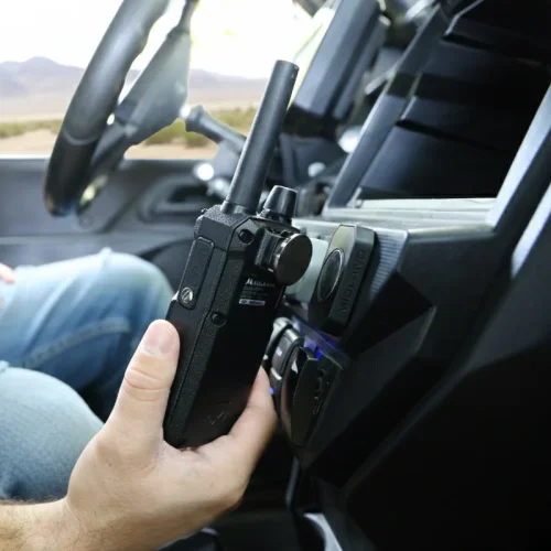 MAV60 mounted to the dashboard of a vehicle
