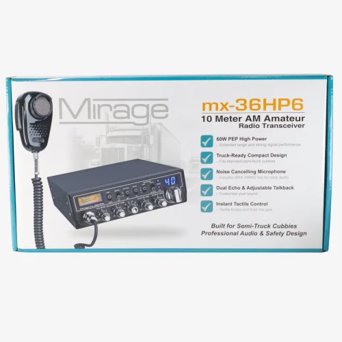 Front of the Mirage MX36HP6 display box