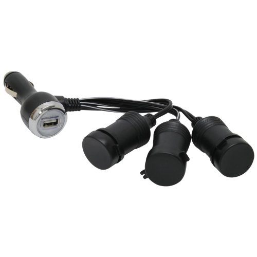 MobileSpec MS211USBBL 4-Way 12-Volt and USB Adapter
