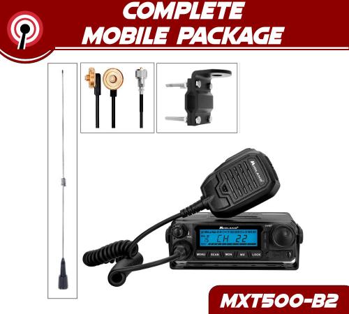 Midland MXT500-B2 GMRS Radio and Antenna System - Complete Package
