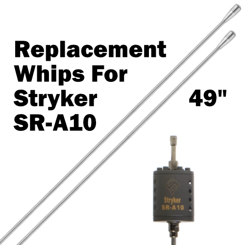 pair of replacement 49 whip for Stryker SR-A10 trucker series CB antennas