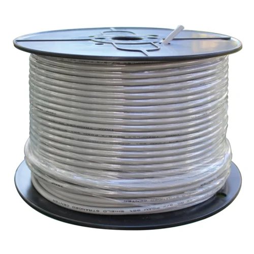 500 foot spool of RG8X mini 8 coaxial cable in gray