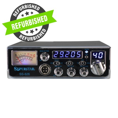 Refurbished Superstar SS-626 Compact 10 Meter Radio - Fits into a Semi's CB Cubby Hole