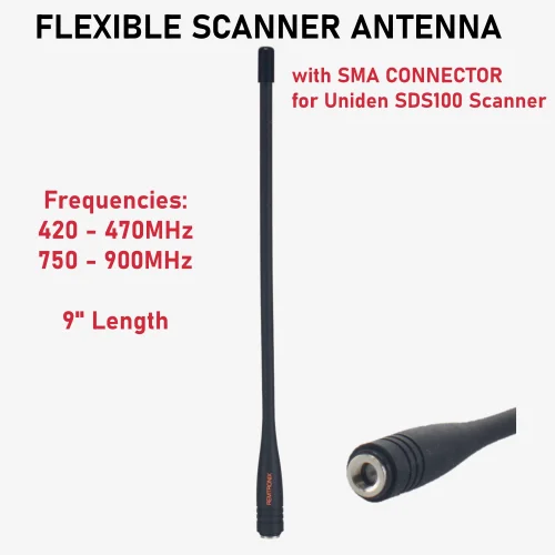 Remtronix REM-920S Flexible Antenna for Uniden SDS100 / SDS150 Scanner
