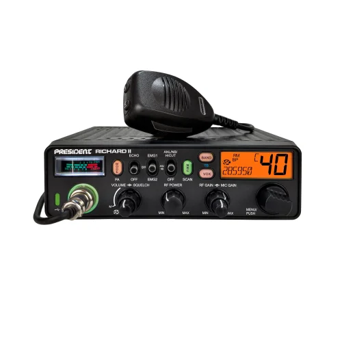 President Richard II 10 meter radio with AM/FM Modes and orange display lights for sale