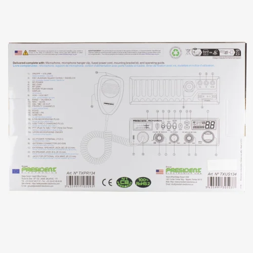 Back of display box for President Richard II