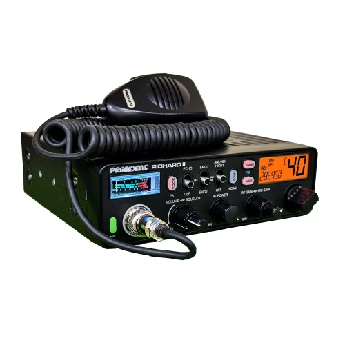 President Richard II 10 meter radio left side with microphone