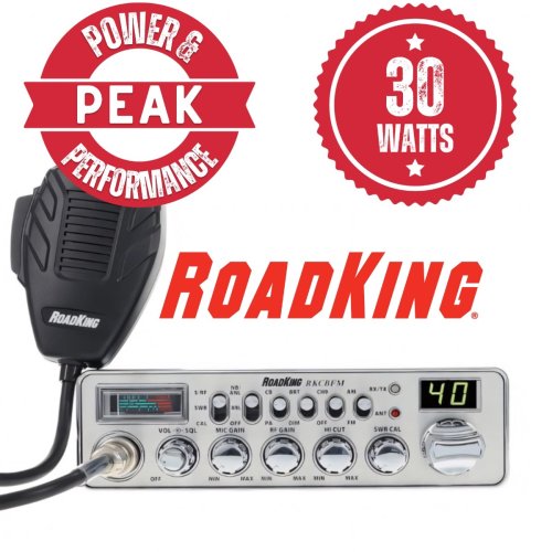 Roadking RKCBFM Classic CB Radio with Dual Mode AM-FM Bands