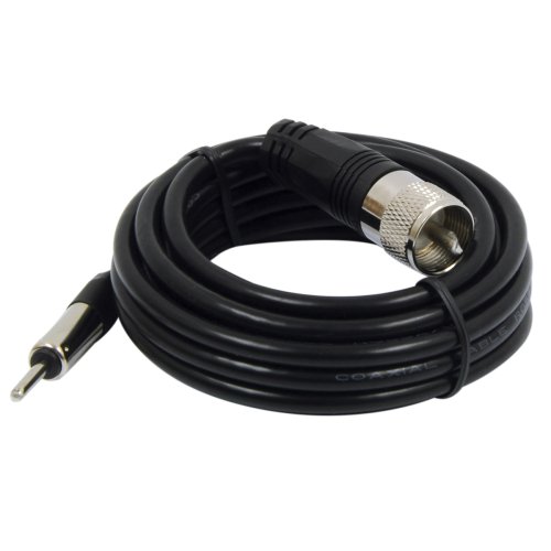 AM/FM Antenna Coax Cable 10 Feet Long with Motorola Connector and PL-259 Connector