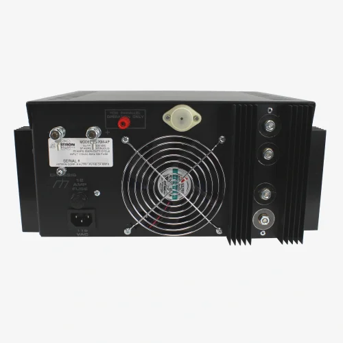 Astron RS-70MAP DC Power Supply Rear Panel with large fan and side heatsinks