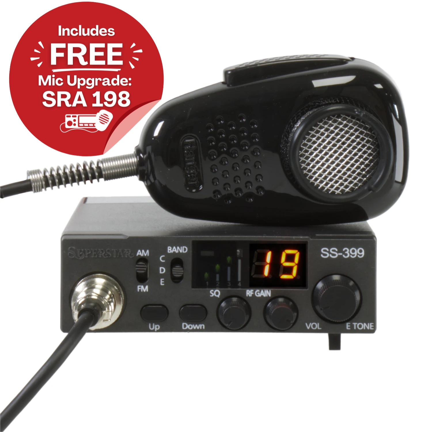 superstar ss-399 10 meter amateur radio with high-quality noise canceling microphone