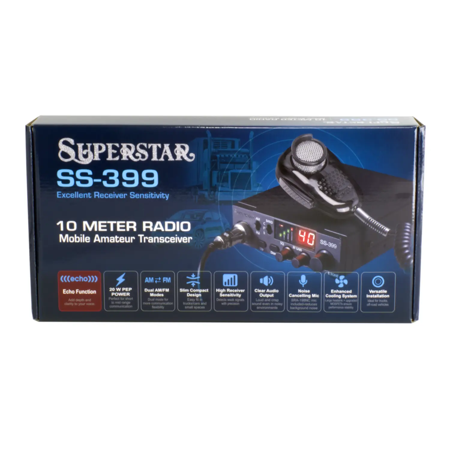 box for the compact superstar ss-399 10m radio