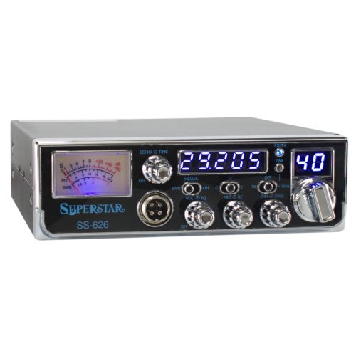Superstar SS-626 Compact 10 Meter Radio - Fits into a Semi's CB Cubby Hole