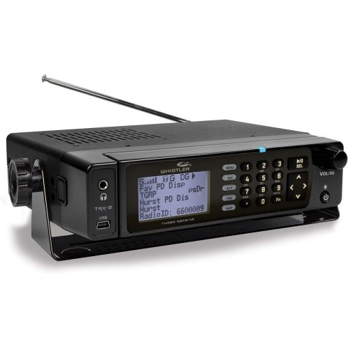 Whistler TRX-2 mobile digital scanner with telescopic antenna and mounting bracket