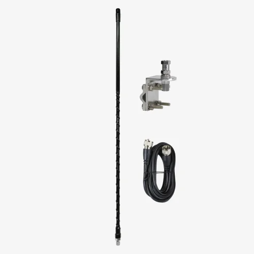 Four Foot Tall CB Antenna Kit - Black - With Coax and Mount