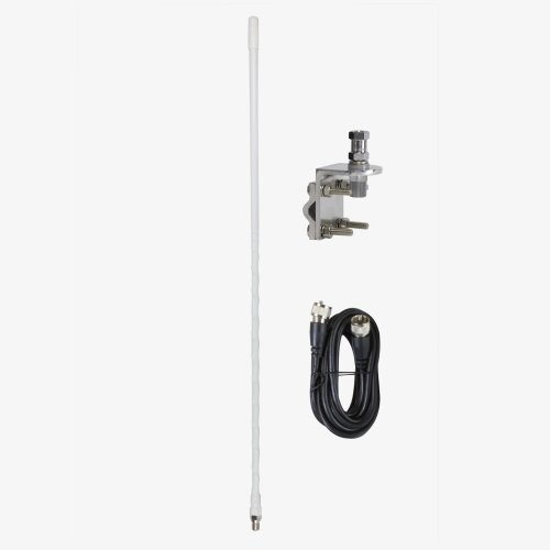 Four Foot CB Antenna Kit - White - With Coax and Mount